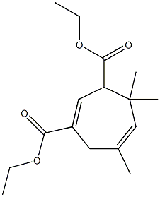 4,4,6-Trimethyl-1,5-cycloheptadiene-1,3-dicarboxylic acid diethyl ester 结构式