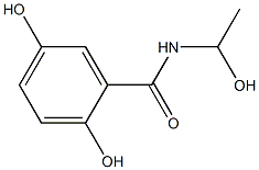 2,5-Dihydroxy-N-(1-hydroxyethyl)benzamide 结构式