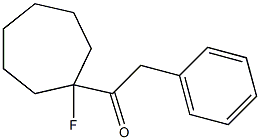 2-Phenyl-1-(1-fluorocycloheptyl)ethanone 结构式