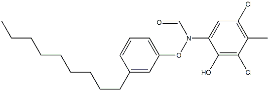 2-(3-Nonylphenoxyformylamino)-4,6-dichloro-5-methylphenol 结构式