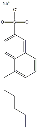 5-Hexyl-2-naphthalenesulfonic acid sodium salt 结构式