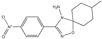 3-(4-Nitrophenyl)-5,5-(3-methylpentamethylene)-1,2,4-oxadiazol-4(5H)-amine 结构式