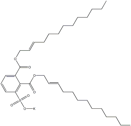 3-(Potassiosulfo)phthalic acid di(2-tridecenyl) ester 结构式