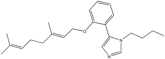 1-Butyl-5-[2-[(E)-3,7-dimethyl-2,6-octadienyloxy]phenyl]-1H-imidazole 结构式