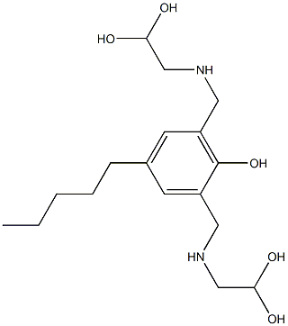 2,6-Bis[[(2,2-dihydroxyethyl)amino]methyl]-4-pentylphenol 结构式