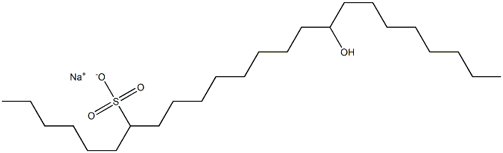 16-Hydroxytetracosane-7-sulfonic acid sodium salt 结构式