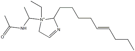 1-[1-(Acetylamino)ethyl]-1-ethyl-2-(5-nonenyl)-3-imidazoline-1-ium 结构式