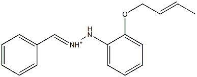 2-[2-(2-Butenyloxy)phenyl]-1-[phenylmethylene]hydrazinium 结构式