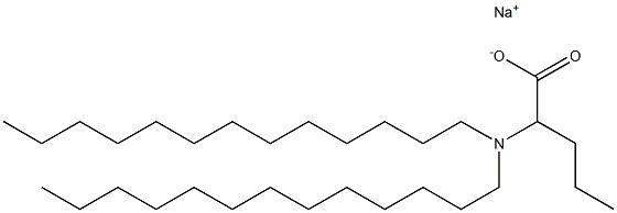 2-(Ditridecylamino)valeric acid sodium salt 结构式
