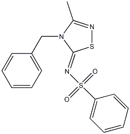 3-Methyl-4-benzyl-5-phenylsulfonylimino-4,5-dihydro-1,2,4-thiadiazole 结构式