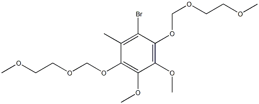 1-Bromo-2,5-bis(2-methoxyethoxymethoxy)-3,4-dimethoxy-6-methylbenzene 结构式