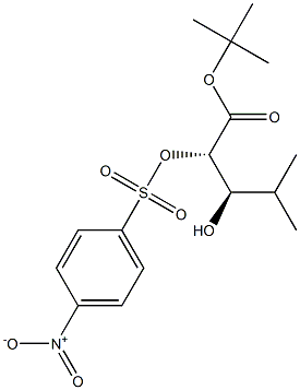 (2S,3R)-2-[(4-Nitrophenylsulfonyl)oxy]-3-hydroxy-4-methylpentanoic acid tert-butyl ester 结构式