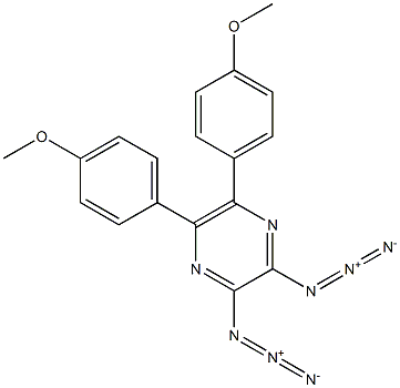 2,3-Diazido-5,6-bis(4-methoxyphenyl)pyrazine 结构式