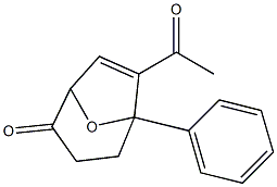 6-Acetyl-5-phenyl-2-oxo-8-oxabicyclo[3.2.1]oct-6-ene 结构式