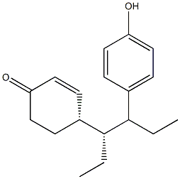 4-[(3R,4R)-4-(4-Hydroxyphenyl)hexan-3-yl]cyclohexa-2-en-1-one 结构式