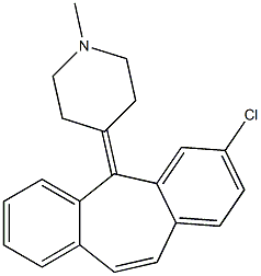 3-Chloro-5-(1-methyl-4-piperidinylidene)-5H-dibenzo[a,d]cycloheptene 结构式