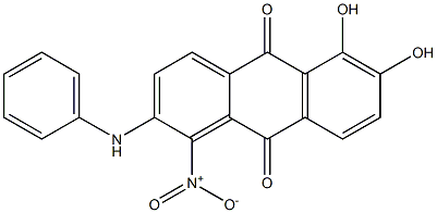 2-Anilino-5,6-dihydroxy-1-nitroanthraquinone 结构式