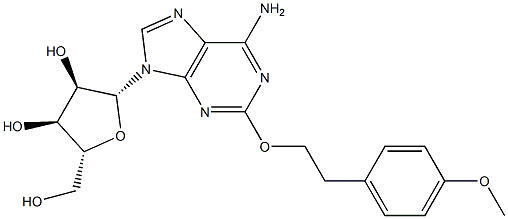 2-[2-(4-Methoxyphenyl)ethoxy]adenosine 结构式