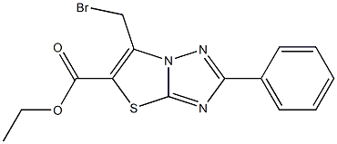 2-Phenyl-6-(bromomethyl)thiazolo[3,2-b][1,2,4]triazole-5-carboxylic acid ethyl ester 结构式