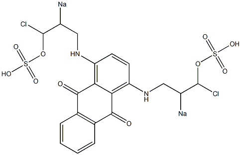 1,4-Bis[(3-chloro-2-sodiosulfooxypropyl)amino]-9,10-anthracenedione 结构式