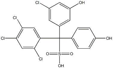 (3-Chloro-5-hydroxyphenyl)(2,4,5-trichlorophenyl)(4-hydroxyphenyl)methanesulfonic acid 结构式