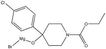 [1-Ethoxycarbonyl-4-(p-chlorophenyl)piperidin-4-yl]oxymagnesium bromide 结构式