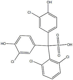 (2,6-Dichlorophenyl)bis(3-chloro-4-hydroxyphenyl)methanesulfonic acid 结构式