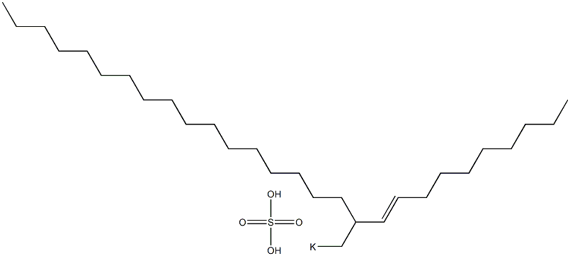 Sulfuric acid 2-(1-decenyl)nonadecyl=potassium ester salt 结构式