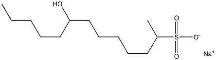 8-Hydroxytridecane-2-sulfonic acid sodium salt 结构式