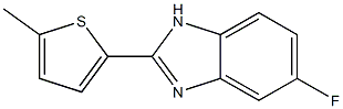 5-Fluoro-2-(5-methylthiophen-2-yl)-1H-benzimidazole 结构式