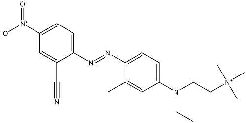 2-[[4-[(2-Cyano-4-nitrophenyl)azo]-3-methylphenyl]ethylamino]-N,N,N-trimethylethanaminium 结构式