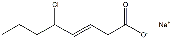 5-Chloro-3-octenoic acid sodium salt 结构式