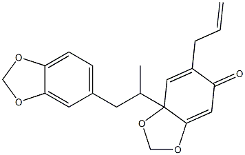 7a-[2-(1,3-Benzodioxol-5-yl)-1-methylethyl]-6-(2-propenyl)-1,3-benzodioxol-5(7aH)-one 结构式