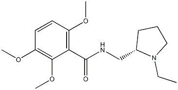 2,3,6-Trimethoxy-N-[[(2S)-1-ethylpyrrolidin-2-yl]methyl]benzamide 结构式