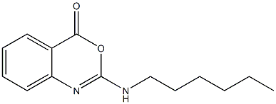 2-Hexylamino-4H-3,1-benzoxazin-4-one 结构式