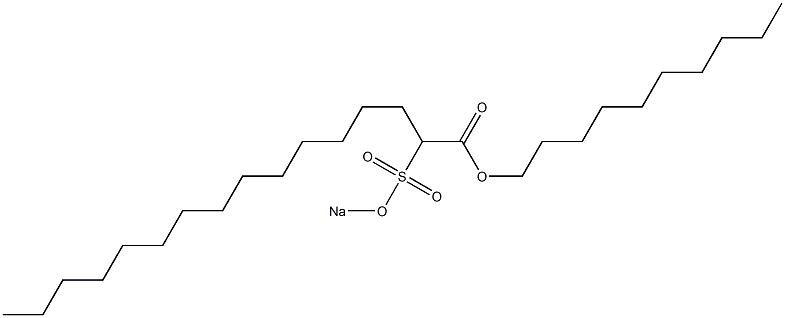 2-(Sodiosulfo)hexadecanoic acid decyl ester 结构式