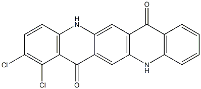 1,2-Dichloro-5,12-dihydroquino[2,3-b]acridine-7,14-dione 结构式