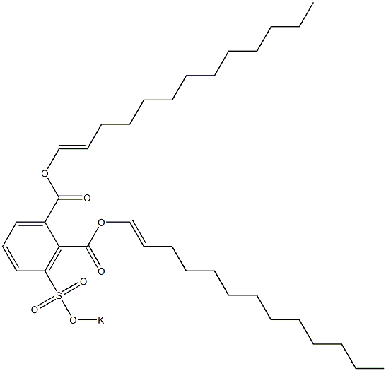 3-(Potassiosulfo)phthalic acid di(1-tridecenyl) ester 结构式