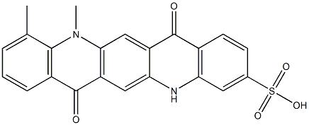 5,7,12,14-Tetrahydro-11,12-dimethyl-7,14-dioxoquino[2,3-b]acridine-3-sulfonic acid 结构式