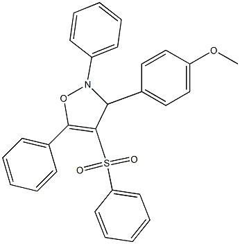 2,5-Diphenyl-3-(4-methoxyphenyl)-4-(phenylsulfonyl)-4-isoxazoline 结构式