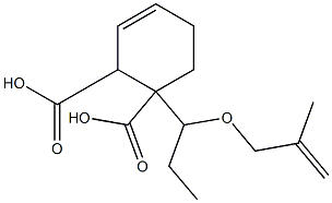 3-Cyclohexene-1,2-dicarboxylic acid hydrogen 1-[1-(methallyloxy)propyl] ester 结构式