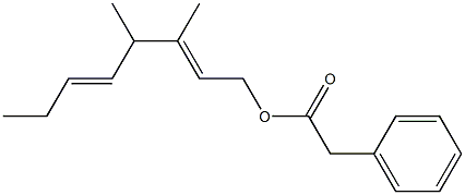 Phenylacetic acid 3,4-dimethyl-2,5-octadienyl ester 结构式