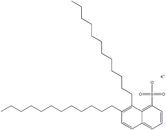7,8-Didodecyl-1-naphthalenesulfonic acid potassium salt 结构式