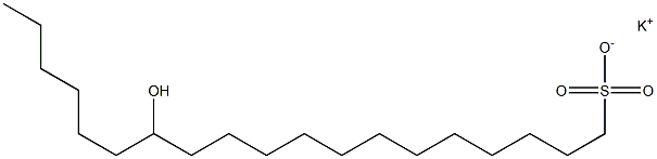 13-Hydroxynonadecane-1-sulfonic acid potassium salt 结构式