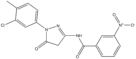 1-(3-Chloro-4-methylphenyl)-3-(3-nitrobenzoylamino)-5(4H)-pyrazolone 结构式