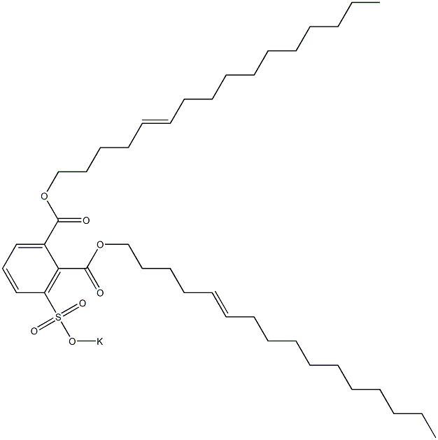 3-(Potassiosulfo)phthalic acid di(5-hexadecenyl) ester 结构式