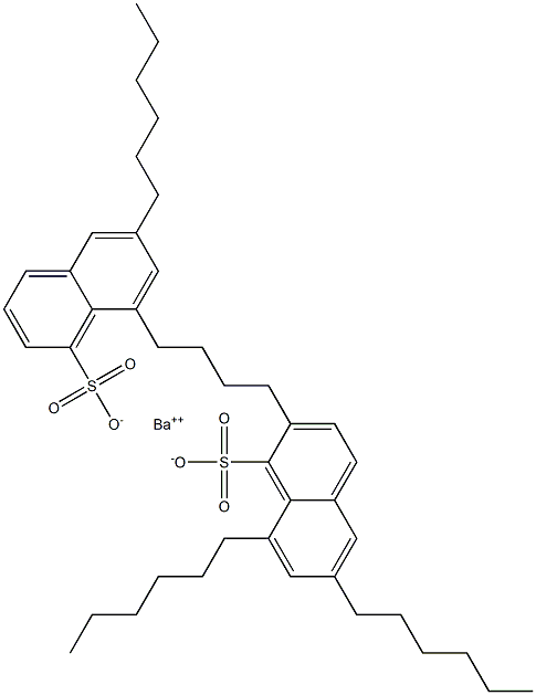 Bis(6,8-dihexyl-1-naphthalenesulfonic acid)barium salt 结构式