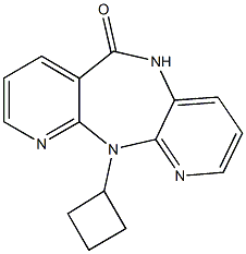 5,11-Dihydro-11-cyclobutyl-6H-dipyrido[3,2-b:2',3'-e][1,4]diazepin-6-one 结构式