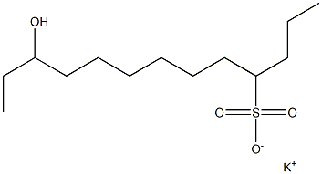 11-Hydroxytridecane-4-sulfonic acid potassium salt 结构式