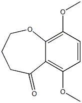 6,9-Dimethoxy-3,4-dihydro-1-benzoxepin-5(2H)-one 结构式